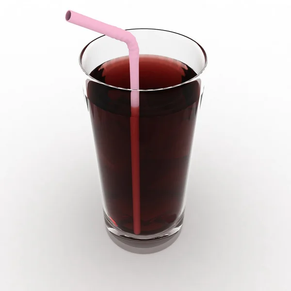 Bevanda in vetro su fondo bianco — Foto Stock