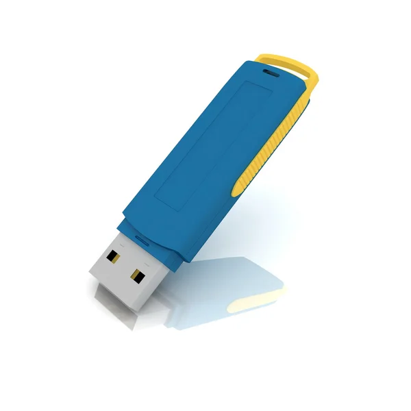 Clé USB isolée sur blanc — Photo