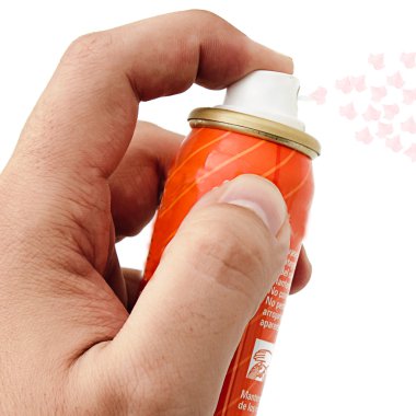 Hand with spray clipart