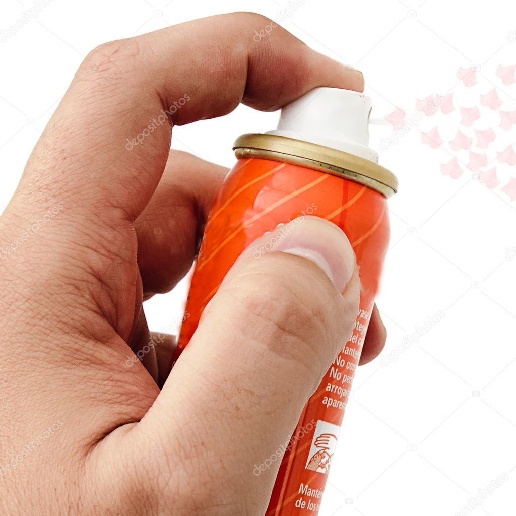 Hand with spray