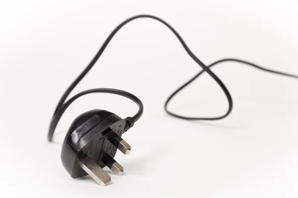 stock image Black Electrical Plug With Cable