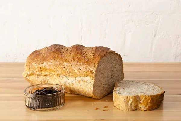 Brood en jam — Stockfoto