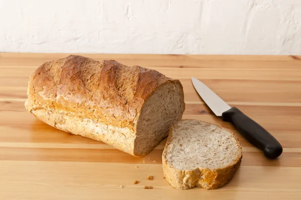 Plátek celozrnného chleba Royalty Free Stock Obrázky