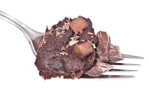 Muffin bitar på en gaffel — Stockfoto