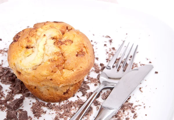 Φωτεινό muffins με κομμάτια σοκολάτας — Φωτογραφία Αρχείου
