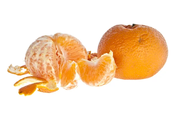 Geschélte und ungeschélte mandarim — Fotografia de Stock