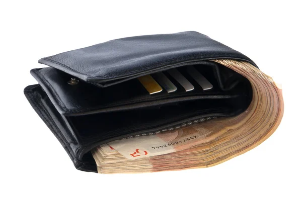 Brieftasche mit Scheinen — Stockfoto