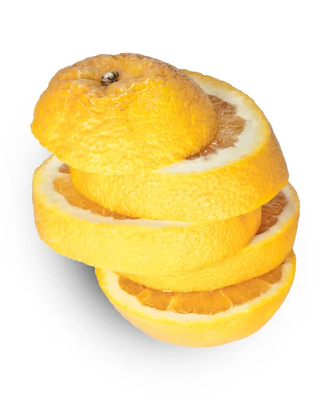 Tranches d'orange empilées — Photo