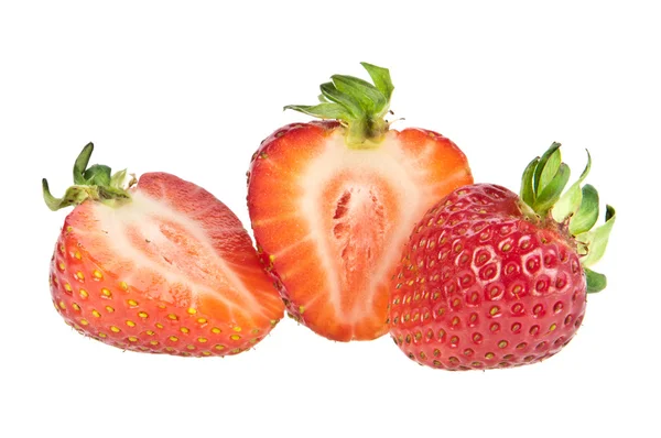 Gehalveerde aardbeien — Stockfoto