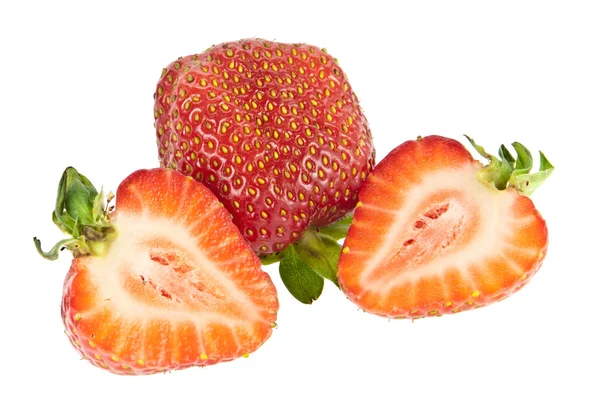 Gehalveerde aardbeien — Stockfoto