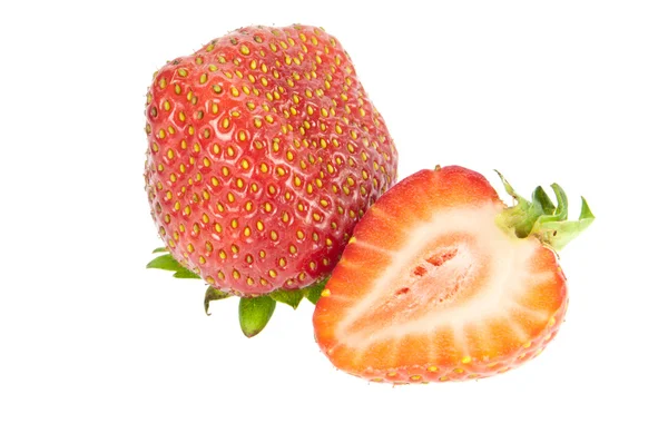 Gehalveerde strawberrie — Stockfoto