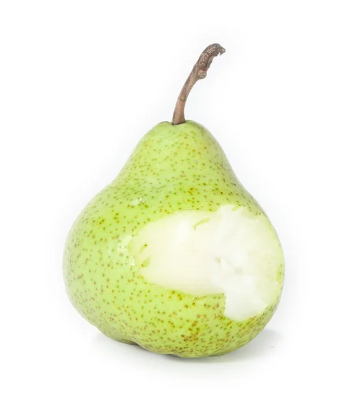 A single bitten off pear — Stock Photo, Image