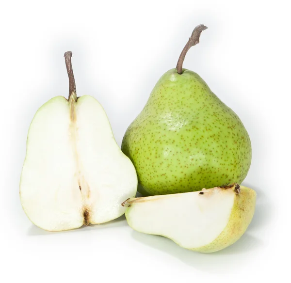 Halved and complete pear — Stock Photo, Image