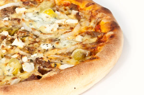 Goedkope pizza — Stockfoto