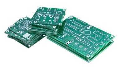 Stacked circuit boards clipart