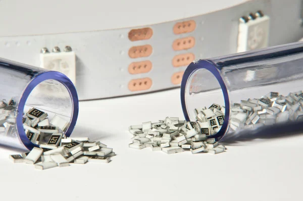 Close up picture of SMD resistors — Stock Photo, Image