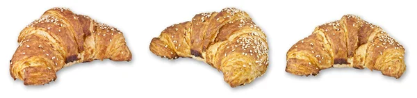 Three sesame croissants — Stock Photo, Image