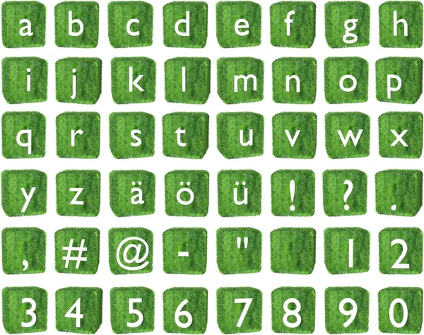 Litery wolumetryczne alfabetycznym na moduł (małe litery) — Zdjęcie stockowe