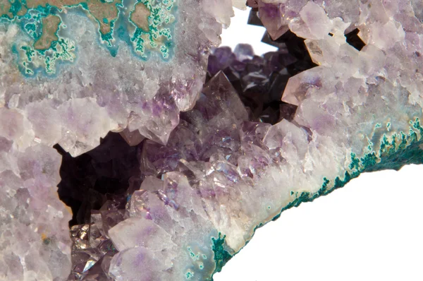 Isolated amethyst geode