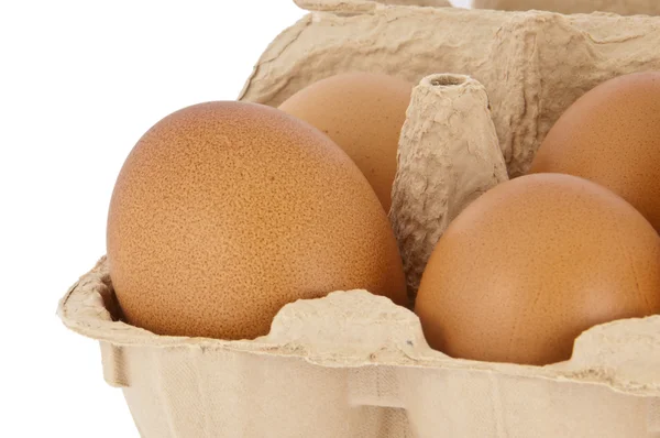 Huevos en una caja — Foto de Stock