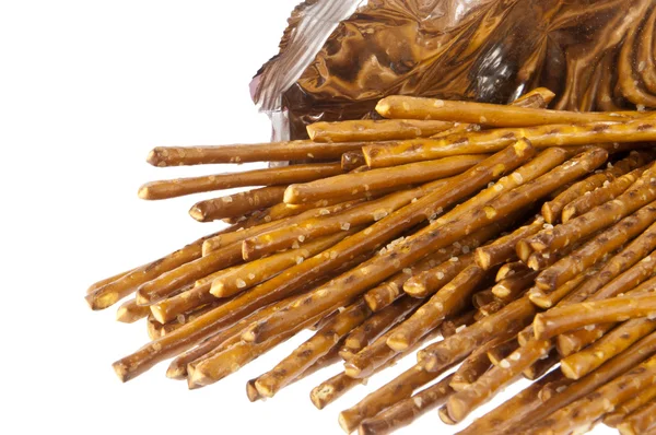 Saltsticks in a bag (with clipping path) — Stock Photo, Image