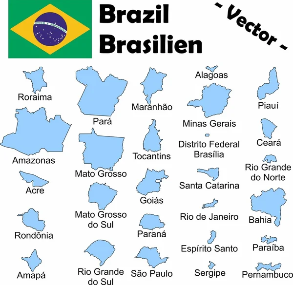 stock vector Brazil (Administrative divisions)