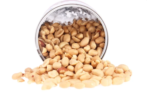 Peanuts in a can — Stock Photo, Image