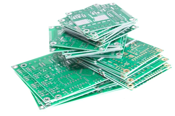 PCB's op witte achtergrond — Stockfoto