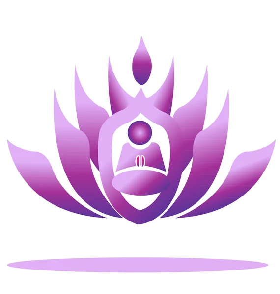 Lotus och yoga — Stock vektor