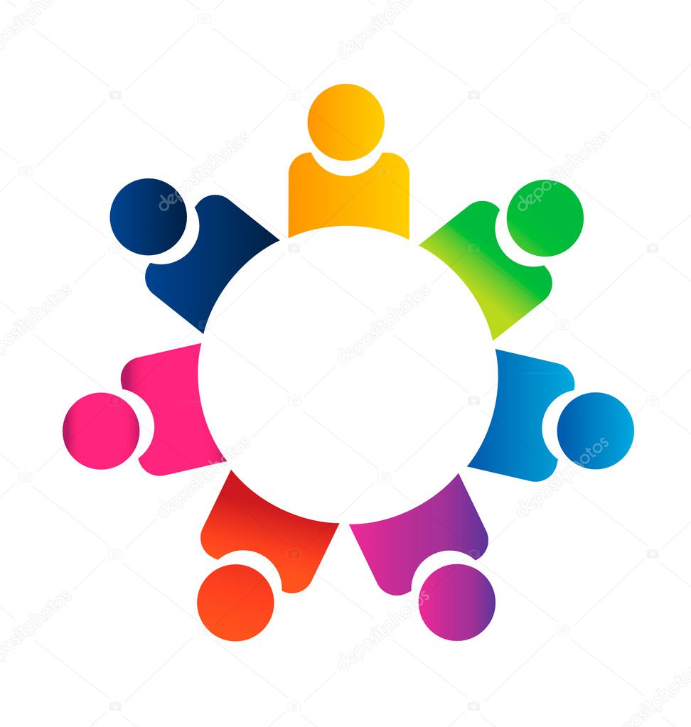 Teamwork business logo vector