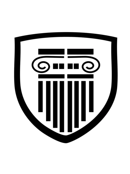 Kalkan sütun logo — Stok Vektör