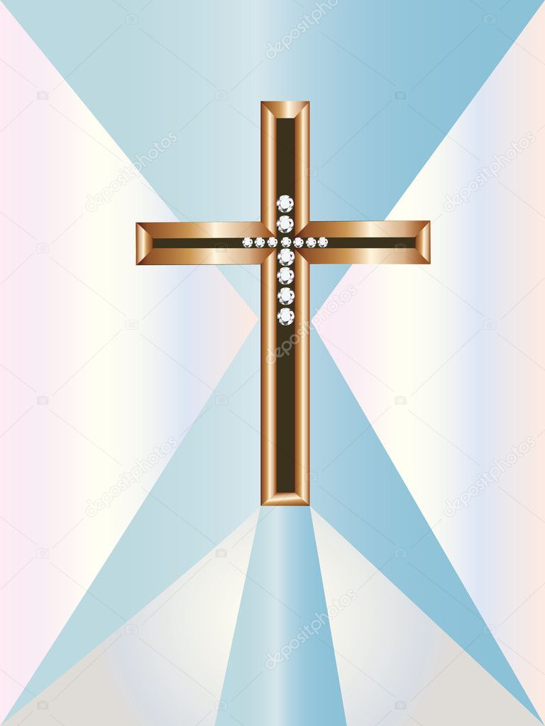 Crucifix with diamonds and gold
