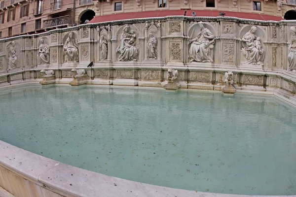 Fontána v Sieněen fontän i siena — Stock fotografie