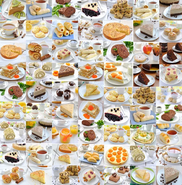Fénykép collage élelmiszer — Stock Fotó