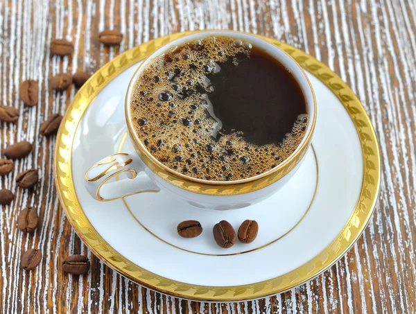 Egy csésze fekete kávé crema — Stock Fotó
