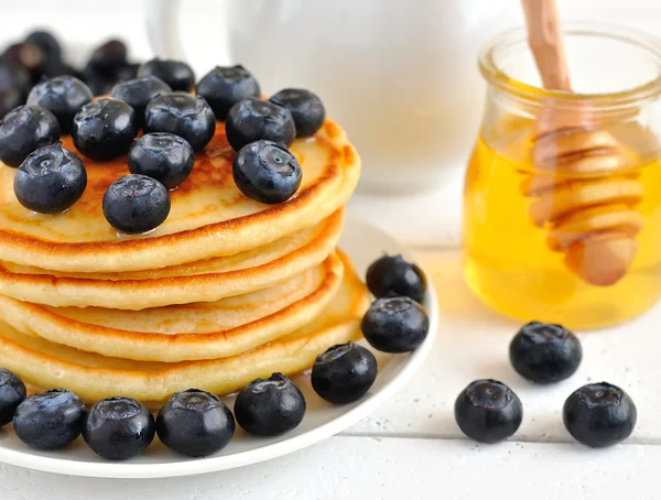 stock image Pancakes with blueberries