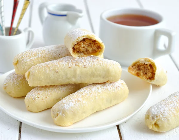 stock image Rolls with nut filling