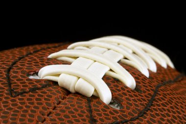 Close up of american football ball