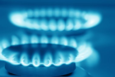 Natural gas stove (blue toned) clipart