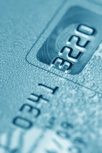 Tarjeta de crédito (azul) ) —  Fotos de Stock