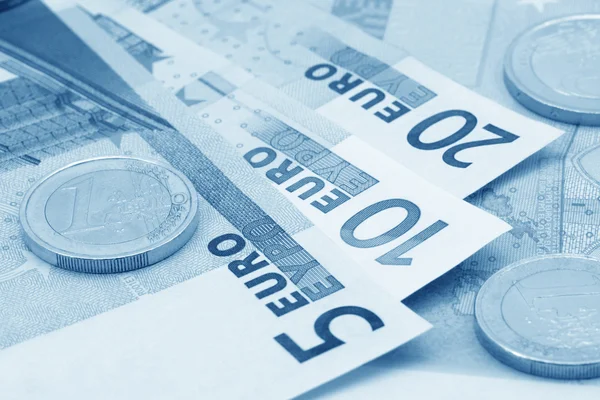 Euros (blue toned) — Stock Photo, Image