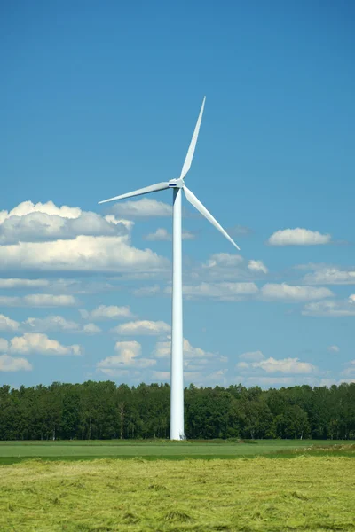 Modern windmill on field — Stock Photo, Image