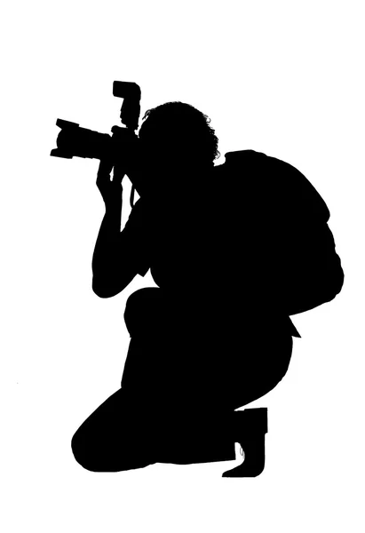 Silhouette of photographer — Stock Photo, Image