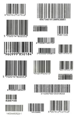 Bunch of bar codes clipart