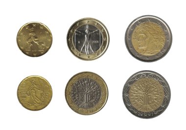 altı İtalyan euro coins