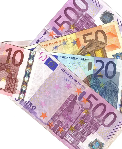 Range of euro banknotes — Stock Photo, Image