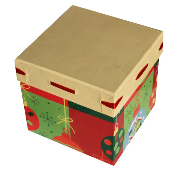 Christmas gift box isolated over white — Stock Photo, Image