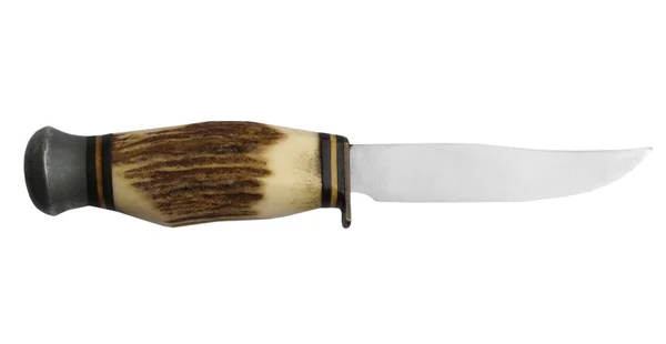 Beyaz bitti izole çelik bıçak — Stok fotoğraf