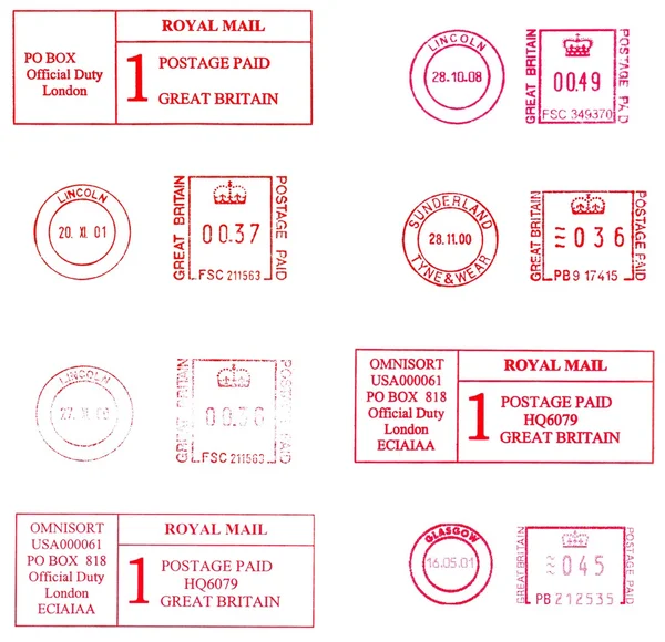 Английские почтовые марки — стоковое фото