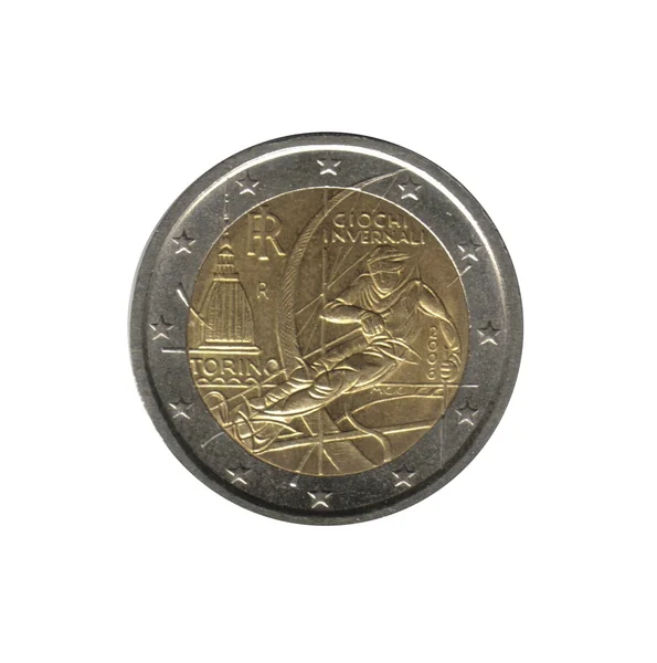 2 Euro, turin 2006 Winterspiele — Stockfoto